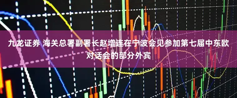 九龙证券 海关总署副署长赵增连在宁波会见参加第七届中东欧对话会的部分外宾